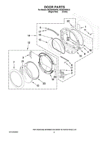 05 - Door Parts parts for Maytag Dryer MGDE500WR0 from AppliancePartsPros.com