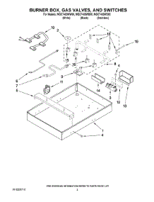 02 - Burner Box, Gas Valves, And Switches parts for Maytag Cooktop MGC7430WB00 from AppliancePartsPros.com