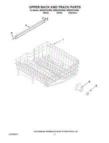 09 - Upper Rack And Track Parts parts for Maytag Dishwasher MDBH979AWS2 from AppliancePartsPros.com