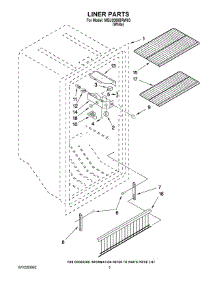 02 - Liner Parts parts for Maytag Freezer MQU2056BRW03 from AppliancePartsPros.com