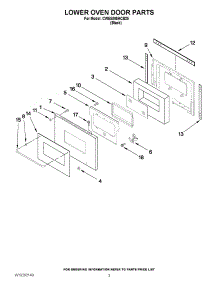 02 - Lower Oven Door Parts parts for Maytag Oven CWE5800ACB25 from AppliancePartsPros.com