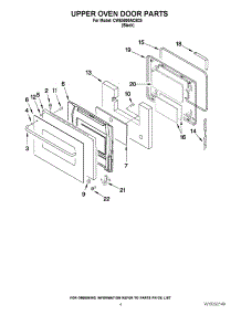 03 - Upper Oven Door Parts parts for Maytag Oven CWE5800ACB25 from AppliancePartsPros.com