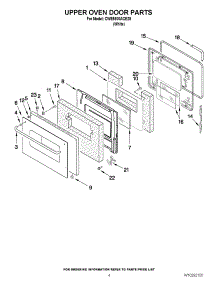 03 - Upper Oven Door Parts parts for Maytag Oven CWE5800ACE28 from AppliancePartsPros.com