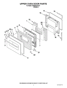03 - Upper Oven Door Parts parts for Maytag Oven CWE5800ACS14 from AppliancePartsPros.com