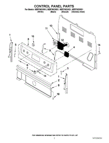 02 - Control Panel Parts parts for Maytag Range MER7662WW1 from AppliancePartsPros.com