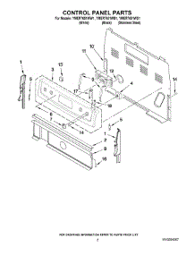 02 - Control Panel Parts parts for Maytag Range YMER7651WS1 from AppliancePartsPros.com