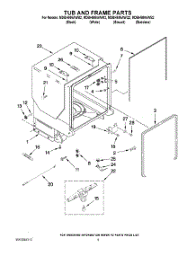 05 - Tub And Frame Parts parts for Maytag Dishwasher MDBH989AWW2 from AppliancePartsPros.com