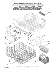 09 - Upper And Lower Rack Parts parts for Maytag Dishwasher MDBS561AWQ0 from AppliancePartsPros.com