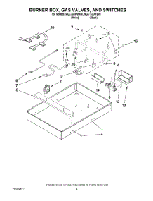 02 - Burner Box, Gas Valves, And Switches parts for Maytag Cooktop MGC7630WB00 from AppliancePartsPros.com