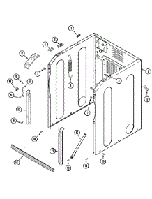 02 - Cabinet-Front parts for Admiral Washer MAH3000AGW from AppliancePartsPros.com
