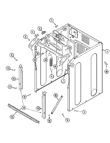 02 - Cabinet-Front parts for Admiral Washer MAH3000BGW from AppliancePartsPros.com