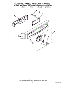 02 - Control Panel And Latch Parts parts for Maytag Dishwasher MDB4709AWQ0 from AppliancePartsPros.com