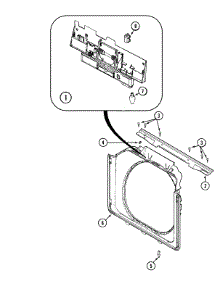 06 - Door Shroud & Door Latch Assembly parts for Maytag Washer MAH5500BWW from AppliancePartsPros.com