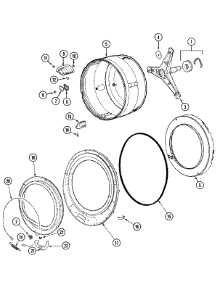 07 - Spinner Assembly & Outer Tub Cover parts for Maytag Washer MAH55FLBWQ from AppliancePartsPros.com