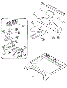 04 - Control Panel & Top parts for Admiral Washer MAH7550AAW from AppliancePartsPros.com
