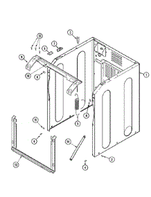 02 - Cabinet-Front parts for Admiral Washer MAH7550AGW from AppliancePartsPros.com