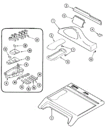 04 - Control Panel & Top parts for Admiral Washer MAH7550AGW from AppliancePartsPros.com
