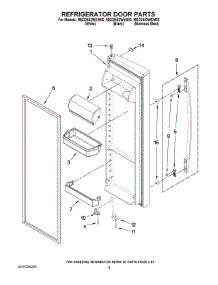 06 - Refrigerator Door Parts parts for Maytag Refrigerator MSD2553WEB00 from AppliancePartsPros.com