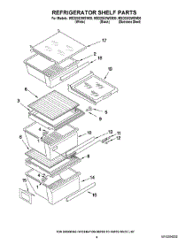 03 - Refrigerator Shelf Parts parts for Maytag Refrigerator MSD2553WEM00 from AppliancePartsPros.com