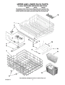 09 - Upper And Lower Rack Parts parts for Maytag Dishwasher MDBTT60AWW0 from AppliancePartsPros.com