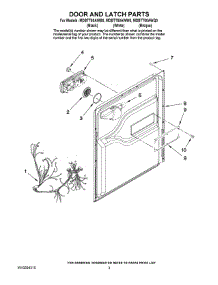 03 - Door And Latch Parts parts for Maytag Dishwasher MDBTT60AWQ0 from AppliancePartsPros.com