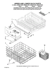 09 - Upper And Lower Rack Parts parts for Maytag Dishwasher MDB4651AWS3 from AppliancePartsPros.com