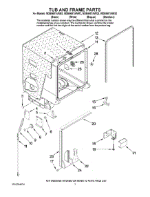 07 - Tub And Frame Parts parts for Maytag Dishwasher MDB5601AWS3 from AppliancePartsPros.com