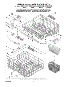 09 - Upper And Lower Rack Parts parts for Maytag Dishwasher MDB6701AWW3 from AppliancePartsPros.com