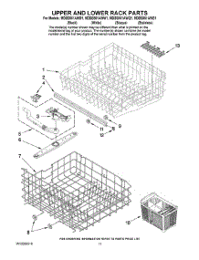 09 - Upper And Lower Rack Parts parts for Maytag Dishwasher MDBS561AWS1 from AppliancePartsPros.com