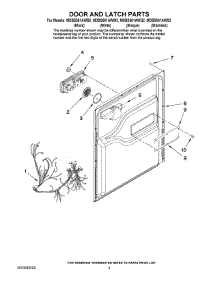 03 - Door And Latch Parts parts for Maytag Dishwasher MDBS561AWW2 from AppliancePartsPros.com