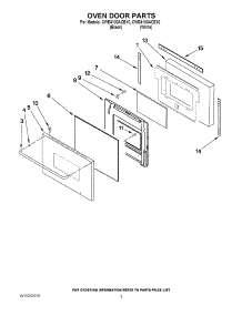 02 - Oven Door Parts parts for Maytag Oven CWE4100ACB10 from AppliancePartsPros.com