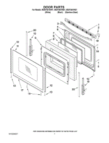 05 - Door Parts parts for Maytag Range MGR7661WW1 from AppliancePartsPros.com