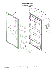 04 - Door Parts parts for Maytag Freezer AQU1613TEW03 from AppliancePartsPros.com