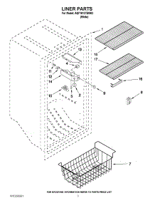 02 - Liner Parts parts for Maytag Freezer AQF1613TEW03 from AppliancePartsPros.com