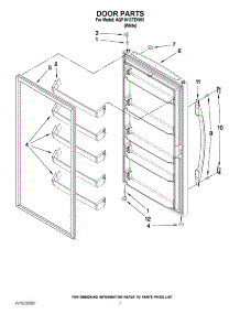 04 - Door Parts parts for Maytag Freezer AQF1613TEW03 from AppliancePartsPros.com