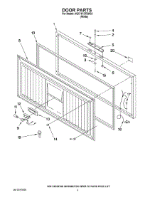 02 - Door Parts parts for Maytag Freezer AQC1513TEW03 from AppliancePartsPros.com