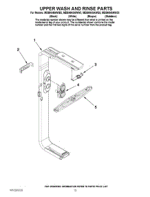 10 - Upper Wash And Rinse Parts parts for Maytag Dishwasher MDBH945AWW3 from AppliancePartsPros.com