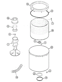 07 - Tub parts for Maytag Washer MAV6200AWW from AppliancePartsPros.com