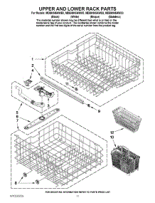 09 - Upper And Lower Rack Parts parts for Maytag Dishwasher MDBH945AWQ3 from AppliancePartsPros.com