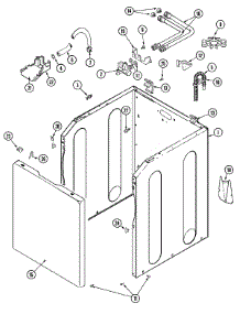02 - Cabinet parts for Admiral Washer MAV7600AGW from AppliancePartsPros.com