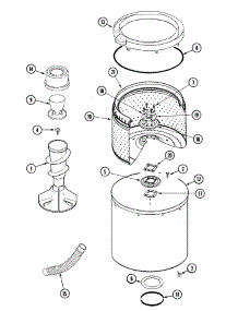 06 - Tub parts for Maytag Washer MAV7600AWQ from AppliancePartsPros.com