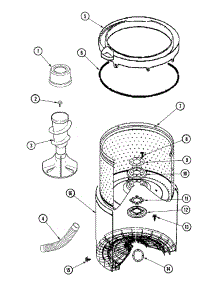 07 - Tub parts for Admiral Washer MAV7600CGW from AppliancePartsPros.com