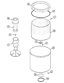 06 - Tub parts for Maytag Washer MAV8000AWW from AppliancePartsPros.com