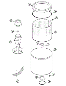 07 - Tub parts for Maytag Washer MAV9750AWQ from AppliancePartsPros.com