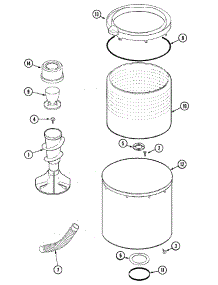 07 - Tub parts for Maytag Washer MAVT634AWW from AppliancePartsPros.com