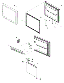 05 - Freezer Door parts for Admiral Refrigerator MB2227PEHW / PMB2227PHW0 from AppliancePartsPros.com