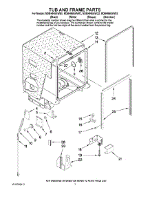 07 - Tub And Frame Parts parts for Maytag Dishwasher MDBH968AWS3 from AppliancePartsPros.com