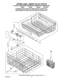 09 - Upper And Lower Rack Parts parts for Maytag Dishwasher MDBH968AWS3 from AppliancePartsPros.com