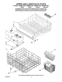 09 - Upper And Lower Rack Parts parts for Maytag Dishwasher MDBM601AWQ1 from AppliancePartsPros.com
