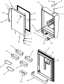 09 - Refrigerator Door parts for Maytag Refrigerator MBF2255KEW from AppliancePartsPros.com